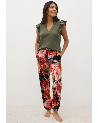 Khaki Green Floral