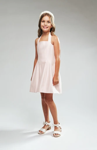 Bardot Junior - Amina Satin Halter Dress - Kids-Teens