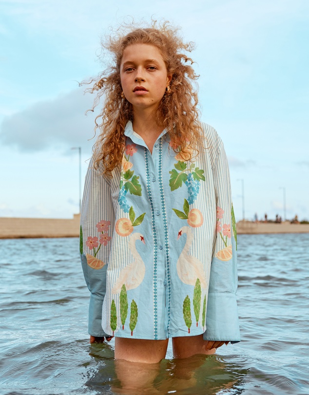 SMWR. by The Somewhere Co - Swan Lake Oversized Long Sleeve Shirt