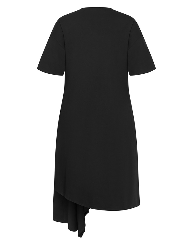 City Chic - Plus size Fashion Tee Midi Dress - black