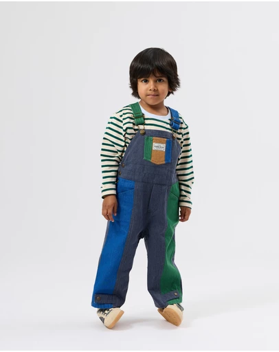 Goldie + Ace - Blake Colour Pop Denim Overalls - ICONIC EXCLUSIVE - Babies-Kids