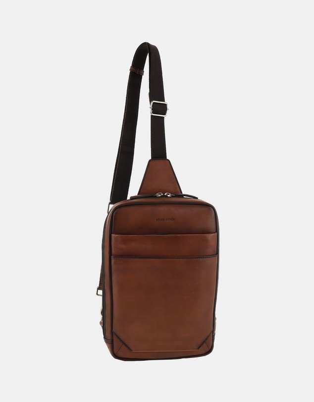 Pierre Cardin - Pierre Cardin Men's Genuine Leather Sling Bag