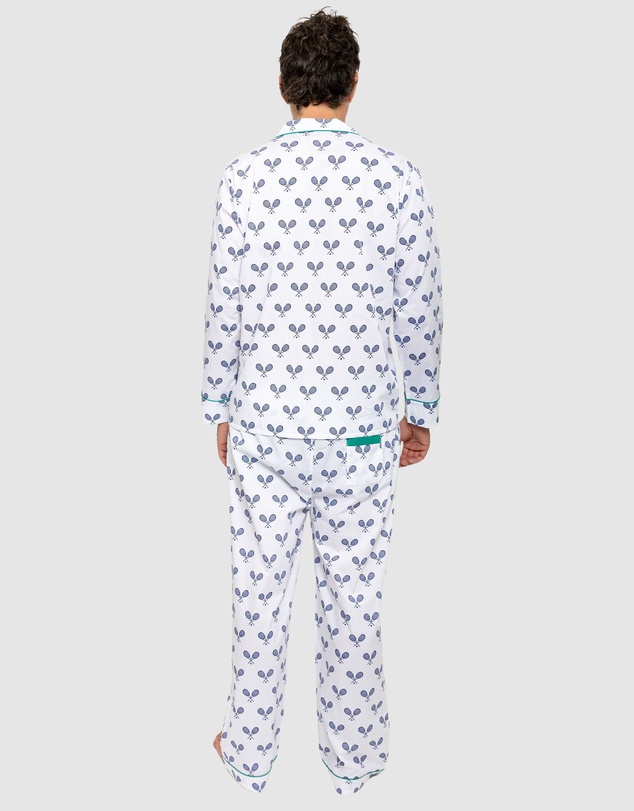 Sant And Abel - Men's Tennis Navy Long PJ Set
