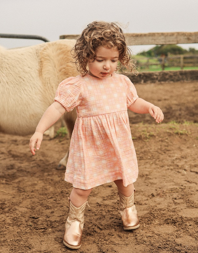 Kynd Baby - Heart Dress in Check