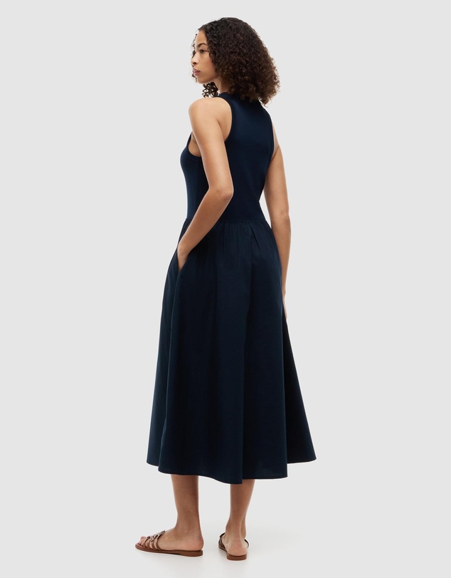 Tommy Hilfiger - Gold-Tone Button Sleeveless Maxi Dress