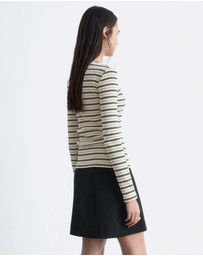 & Other Stories - Ribbed Long-Sleeve Top