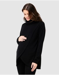 Ripe Maternity - Cowl Neck Nursing Knit