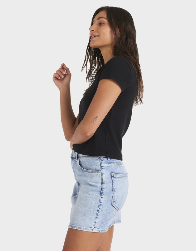 Roxy - Womens Base Rib Crew Neck T-Shirt