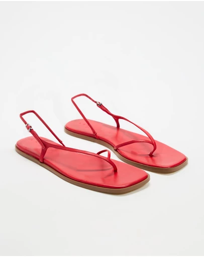 AERE - Clover Leather Thong Sandals - Women's