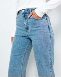 AERE - High Rise Stretch Straight Jeans