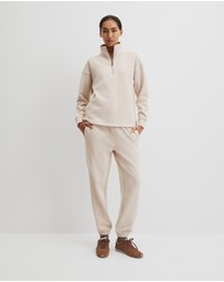 Country Road - Australian Good Earth Cotton Zip Neck Sweat