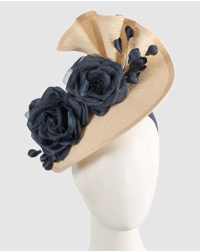 Fillies Collection - Bespoke Sculpted Natural Fuchsia Racing Fascinator