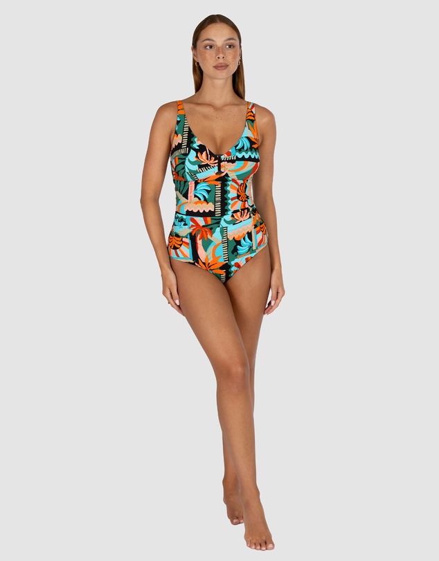Baku Swimwear - Grenada D-E Cup Ring Front One Piece Swimsuit