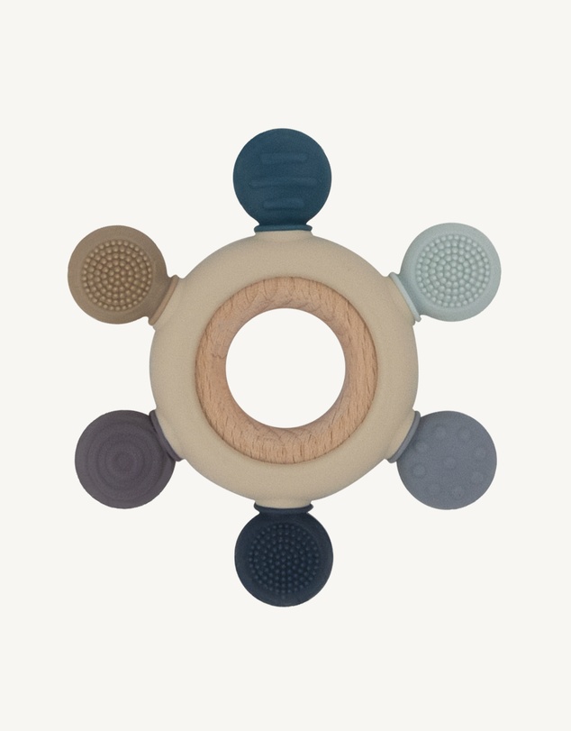 Playground - Multi-Surface Teething Wheel - Steel Blue