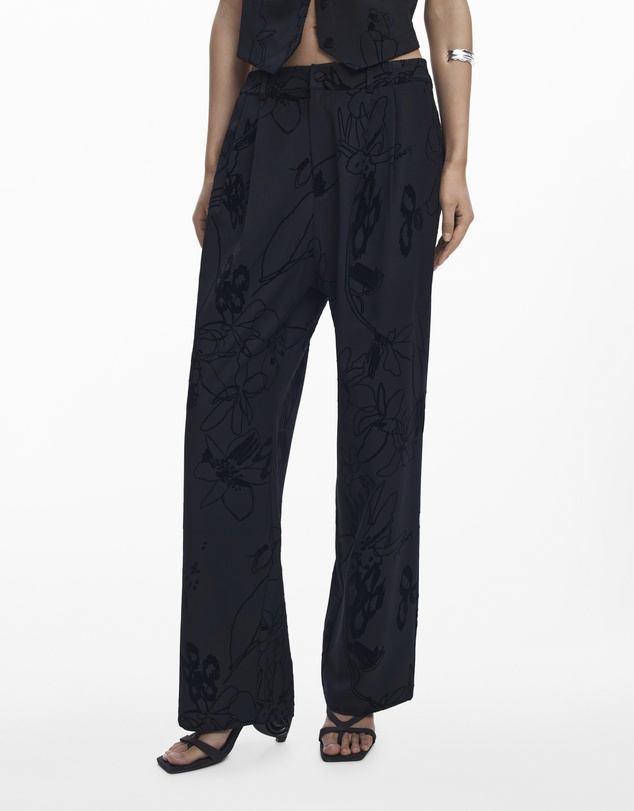 Desigual - Flocked Floral Pants