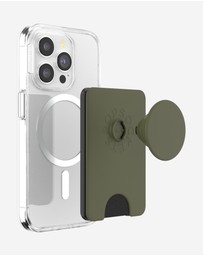 PopSockets - PopWallet+ MagSafe Softgoods Phone Wallet Card Holder+ Magnetic Adapter Ring