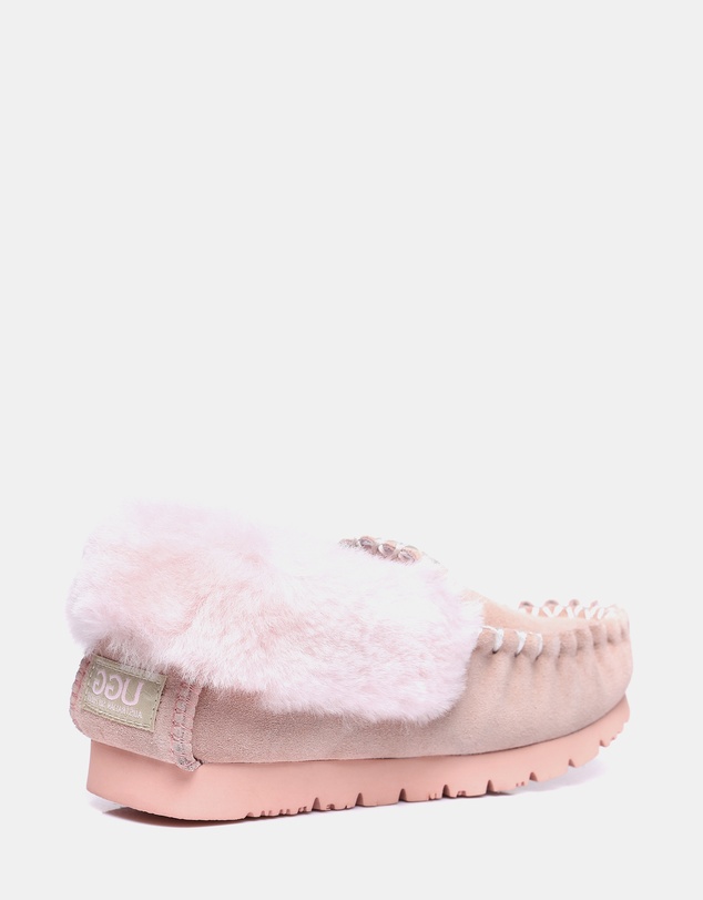 EVERAU - Australian Shepherd Ugg Popo Moccasins Cow Suede Upper Moccasins