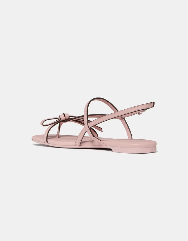 Kate Spade - Loop Crinkled Patent Leather Flat Sandals