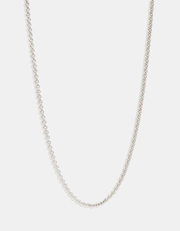 By Charlotte - 19” Silver 2mm Belcher Chain Necklace