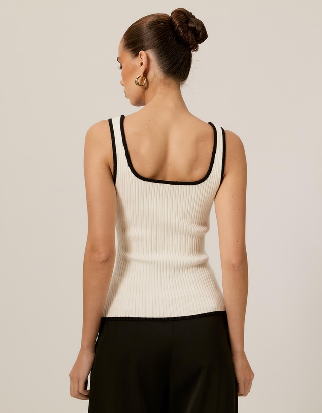 Tussah - Lori Contrast Ribbed Knit Top