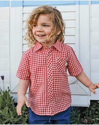Purebaby - Christmas Linen Blend Shirt -Kids-Babies