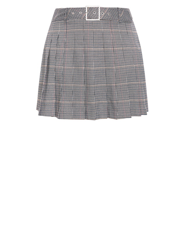 City Chic - Plus size Preppy Check Mini Skort - navy