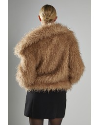 Glamorous - Oversized-Collar Faux- Fur Coat