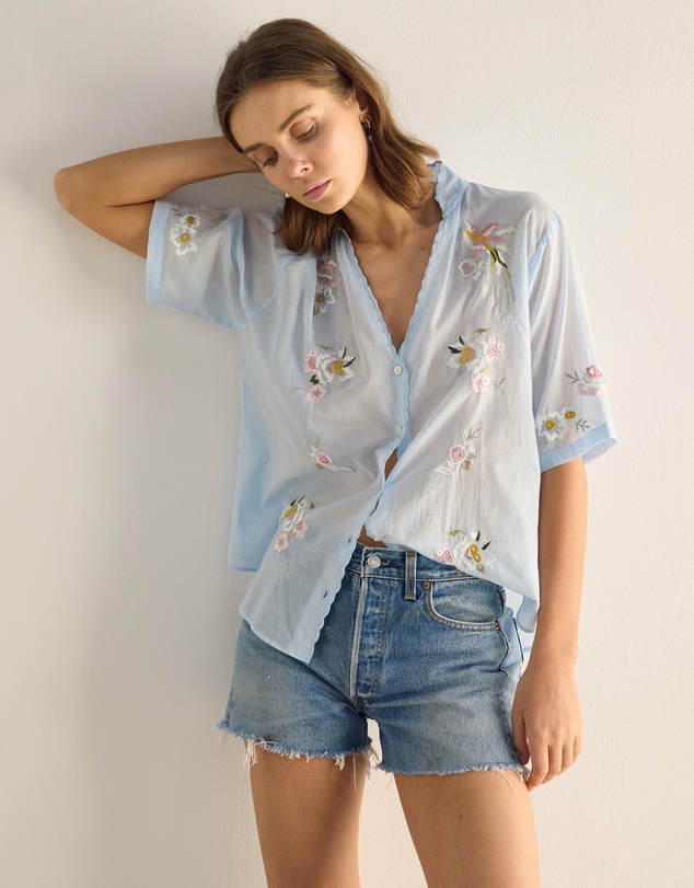 Auguste The Label - Viola Embroidered Blouse