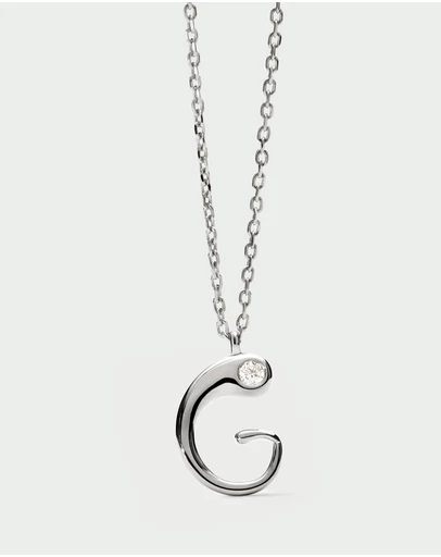 PDPAOLA - Initial 2026 G Silver Pendant Necklace