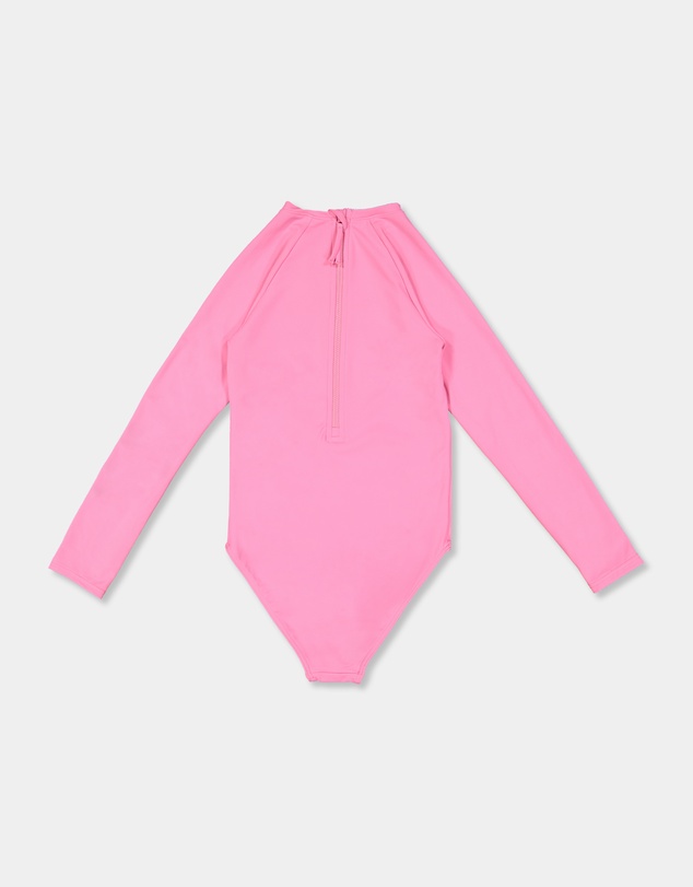 Roxy - Girls 8 to 16 Forever Roxy Back Zip Onesie Long Sleeve Rash Vest