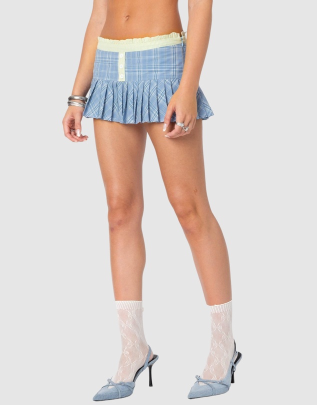 EDIKTED - Kayleigh Contrast Plaid Mini Skort