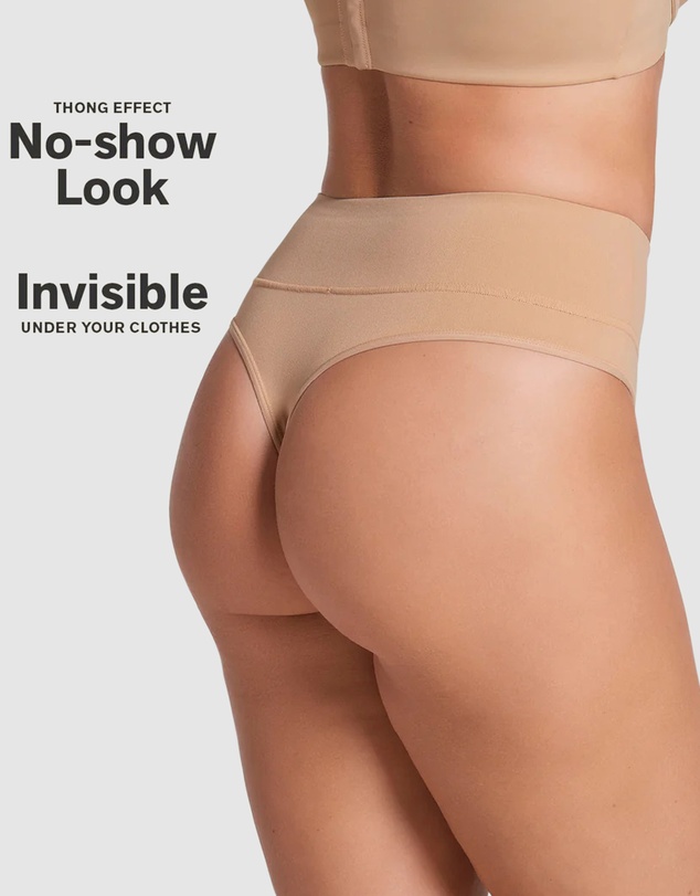 Leonisa - High-Waist Seamless Effect Tummy Control Shaper Thong