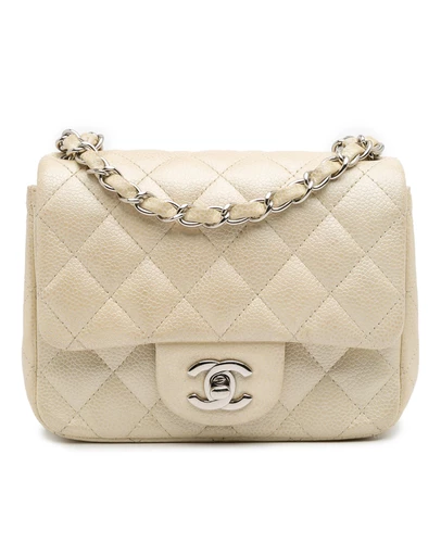 Pre-Loved by Azura Reborn - Pre-Loved Mini Square Classic Caviar Single Flap