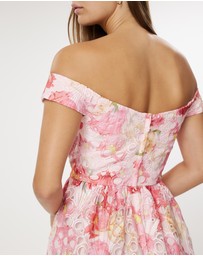 Romance by Honey and Beau - Eve Off Shoulder Midi Dress