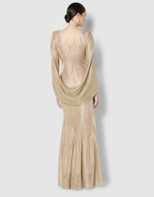 Montique - Alexie Metallic Knit Gown