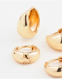 Lovisa - Gold Plated Bubble Huggie Earring Pack