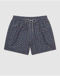 Boardies - Boardies Polka Yin Yang Neon Mid Length Swim Shorts