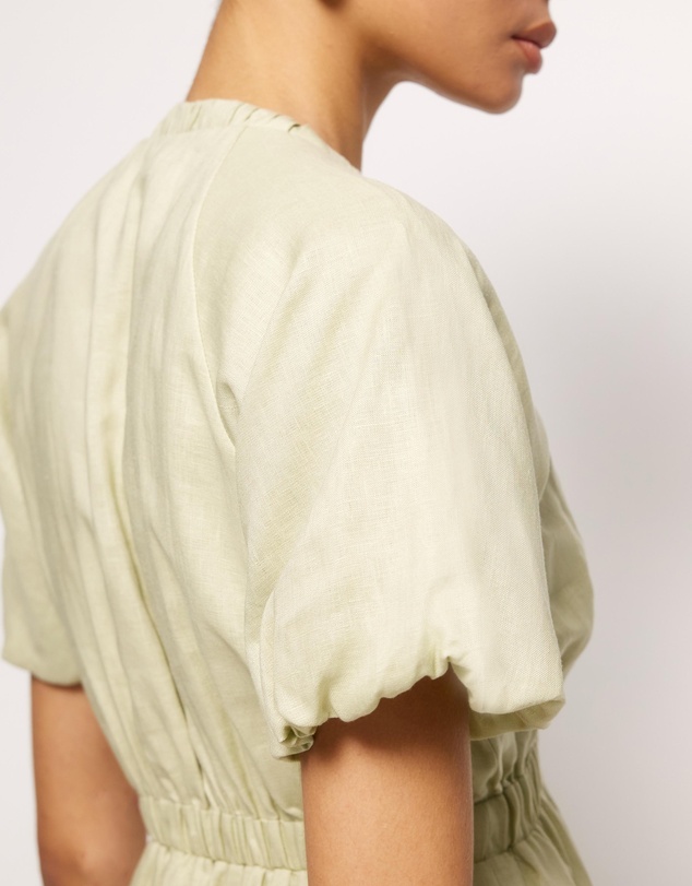AERE - Tyrah Linen Midi Dress