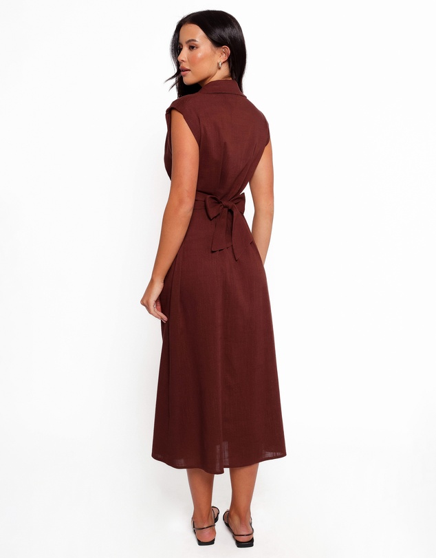 Petal & Pup - Cami Midi Dress - Chocolate Brown