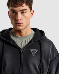 GUESS Originals - GUESS Originals Triangle Logo Zip-Up Hoodie