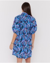 ALEXANDRA - Malta Dress Navy Floral Print