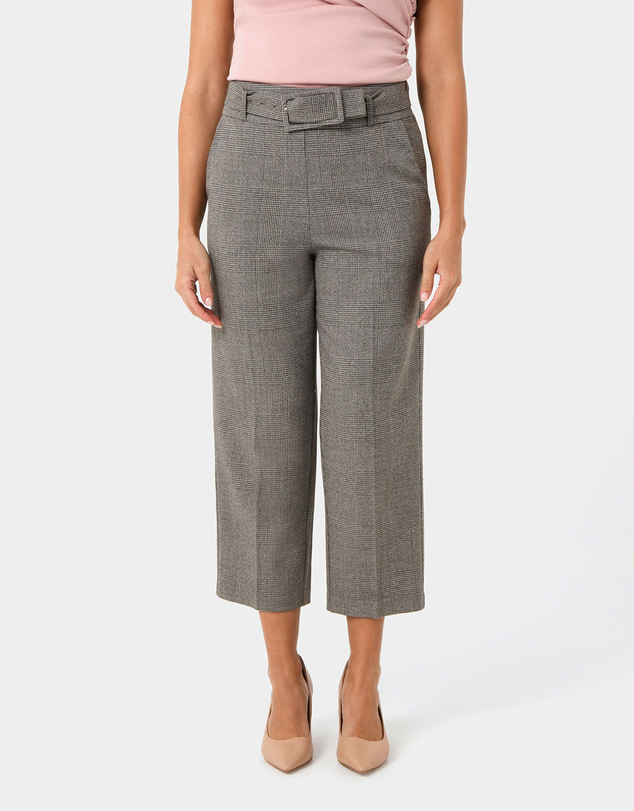 Forcast - Kai Checked Crop Pants