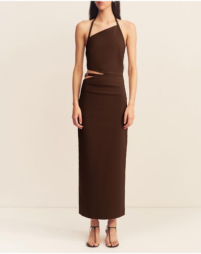 Lani Cut Out Buckle Midi Dress by Shona Joy Online | THE ICONIC | Australia