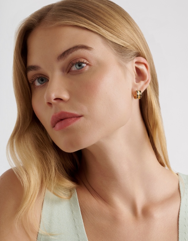 Ted Baker - ROLO: Classic Colour Enamel Roll Huggie Earrings