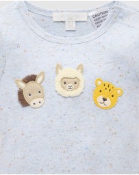 Purebaby - Appliqued Bodysuit -Kids-Babies