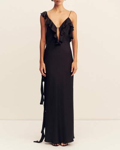 Agnes Ruffle Slip Maxi Dress