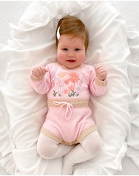 WITH LOVE FOR KIDS - Long Sleeve Knitted Romper - Babies