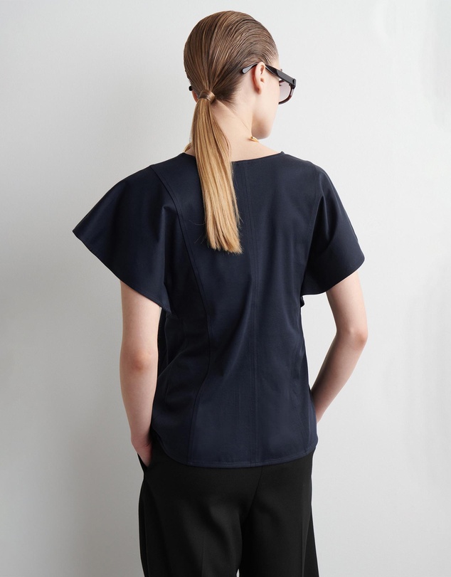 COS - Petal Sleeve Cotton Top