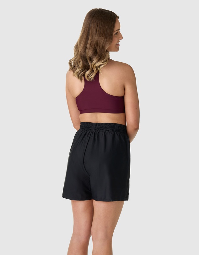 Modest Mermaid - Jet Black Highwaist Board Short SPF50+