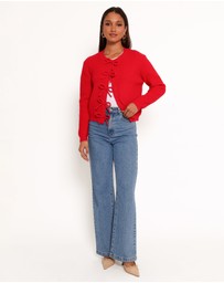 Petal & Pup - Wilde Bow Front Cardigan - Red